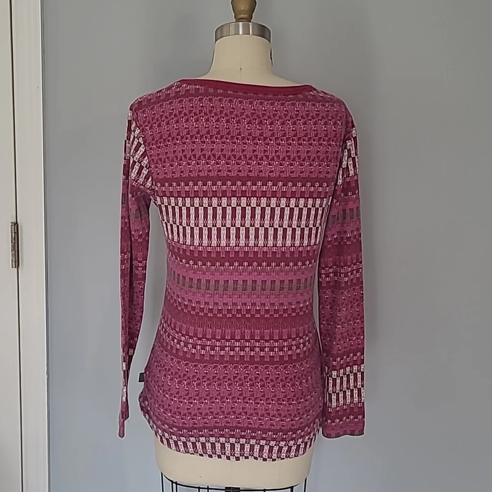 Ascend Pink Patterned Long Sleeve Top - Picture 4 of 7